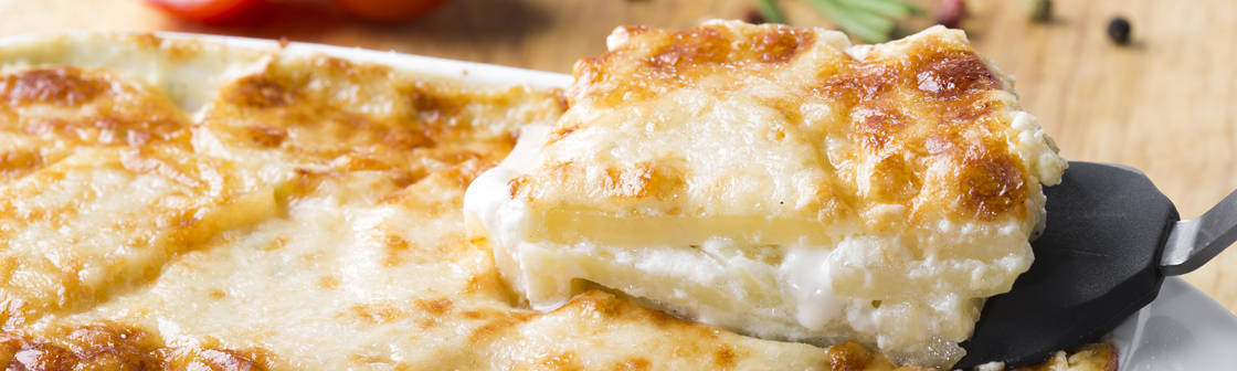 Картофельная запеканка с моцареллой