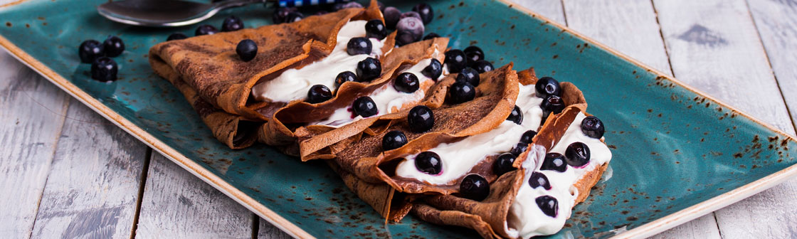 Шоколадные блинчики с рикоттой