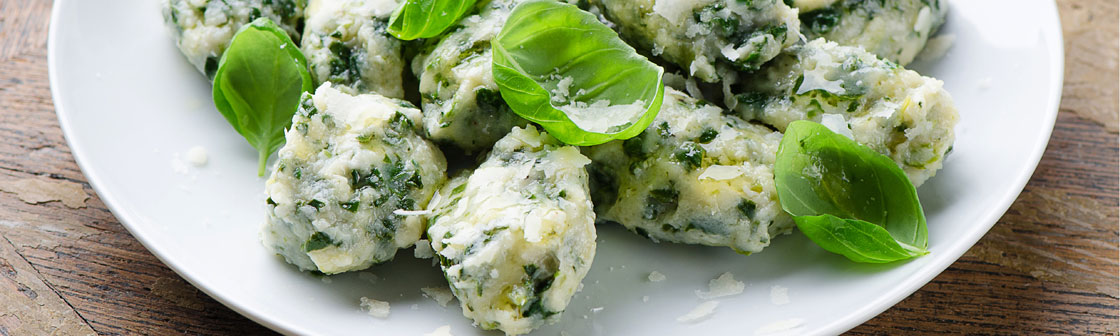 Ньокки со шпинатом
