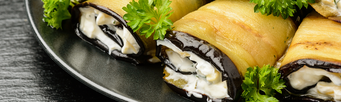 Рулеты с баклажаном