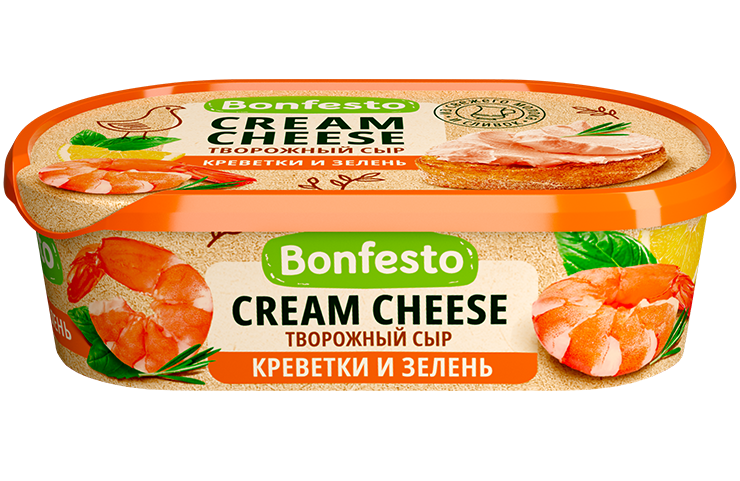 Кремчиз «Со вкусом креветки и зеленью»
