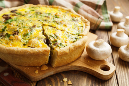 Пирог с курицей и грибами