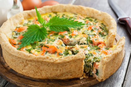 Рыбный пирог с овощами