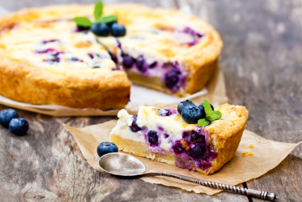 Чизкейк с черникой